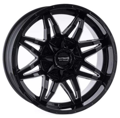 La Chanti LC-OF3 Glanzschwarz gefräst 20x9 6x5.3/6x5.5